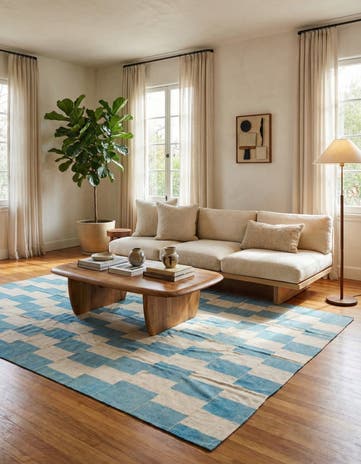 7' 7 x 10' 1 Hand Woven Kilim Modern Wool Rug