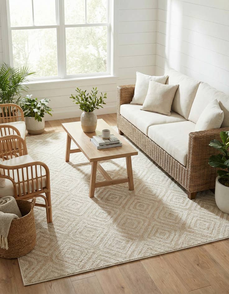 Detail image of 4' x 6' Easy-Clean Sabrina Soto Indoor / Outdoor Rug