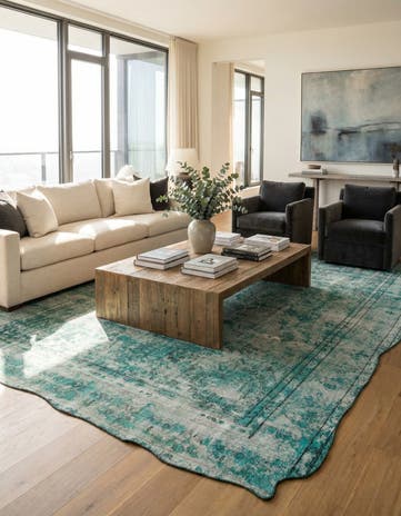 9' x 12' 5 Hand Knotted Ultra Vintage Persian Wool Rug