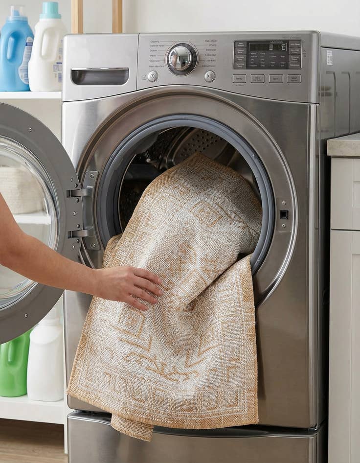 Detail image of 2' x 3'  Washable Aztec Indoor / Outdoor Rug