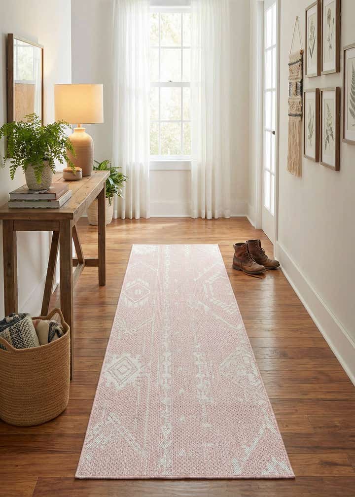 2' x 8' Easy-Clean Bohemian Indoor / Outdoor Runner Rug