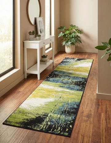 Light Green Tuscany Runner Rug