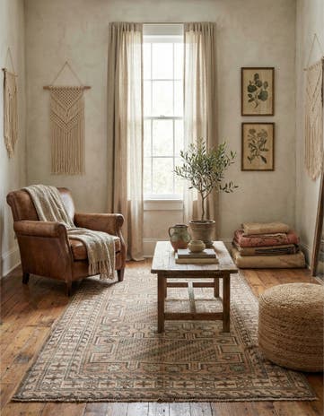 3' 4 x 6' 3 Hand Knotted Ultra Vintage Persian Wool Rug