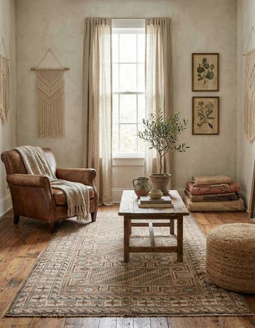 3' 4 x 6' 3 Hand Knotted Ultra Vintage Persian Wool Rug