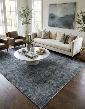 6' 10 x 9' 3 Hand Knotted Ultra Vintage Persian Wool Rug