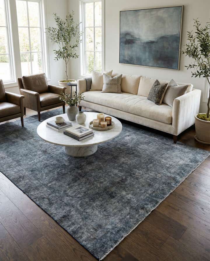 6' 10 x 9' 3 Hand Knotted Ultra Vintage Persian Wool Rug