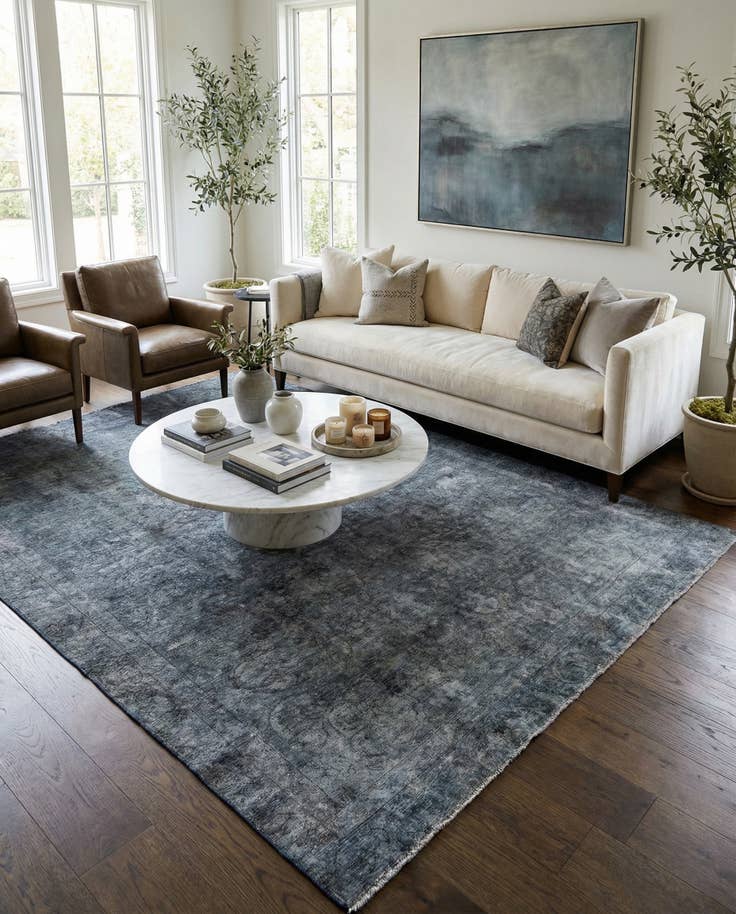 Detail image of 6' 10 x 9' 3 Hand Knotted Ultra Vintage Persian Wool Rug