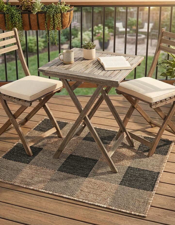 2' x 3' Easy-Clean Checkered Indoor / Outd...