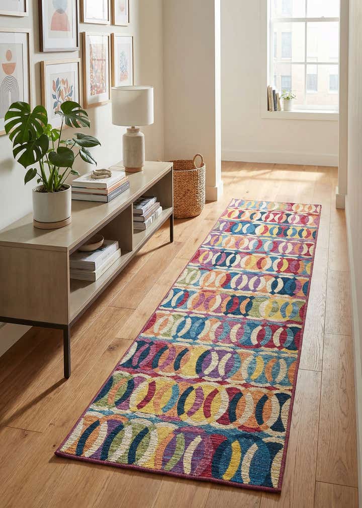 2' x 8' Easy-Clean Modern Indoor / Outdoor Runner Rug