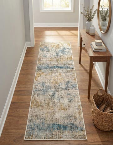 Blue Ivory Deepa Runner Rug