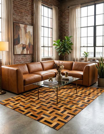 5' x 7' 11 Cowhide - Patchwork Rug