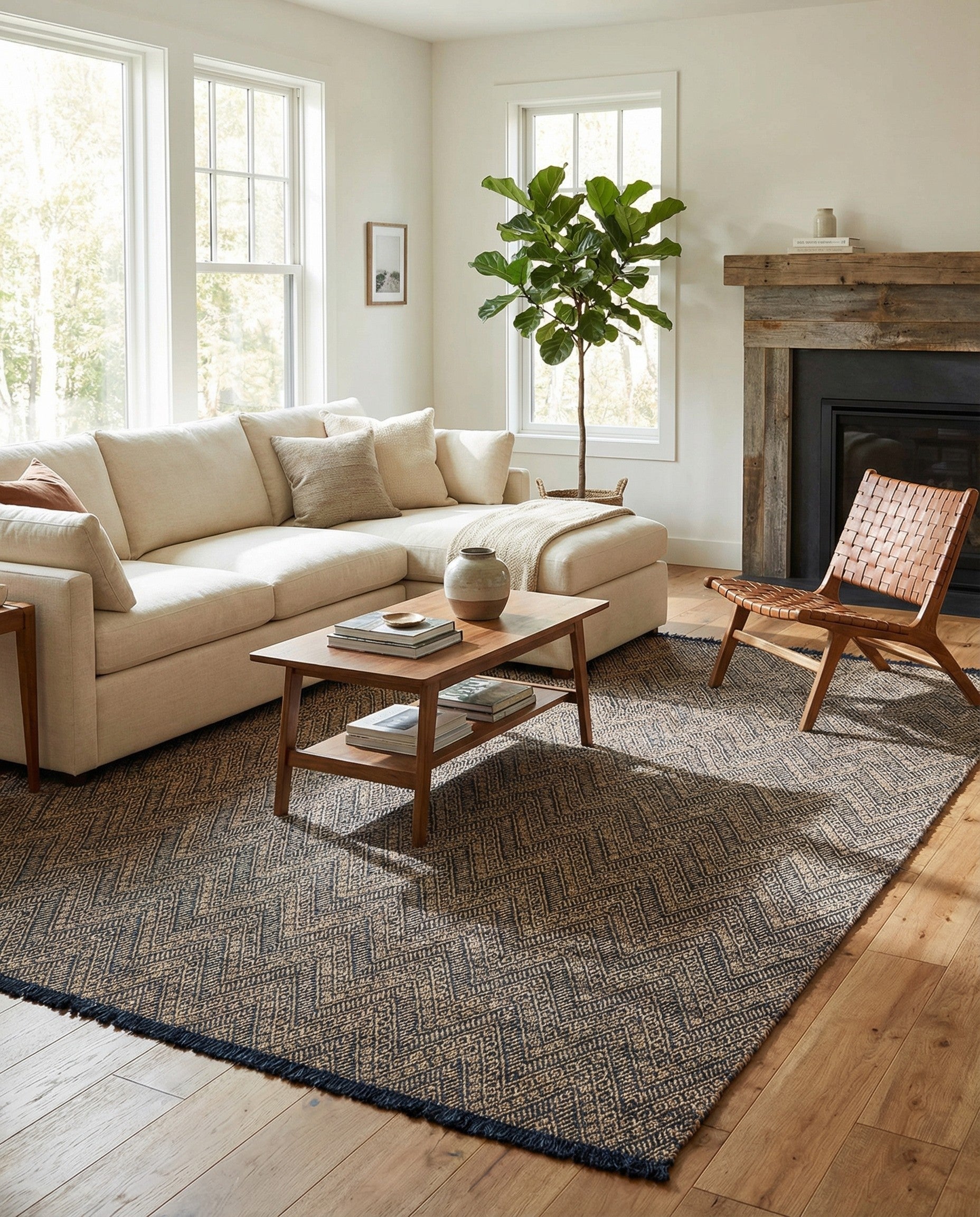  10' x 14' 1  Hand Braided Jute Rug