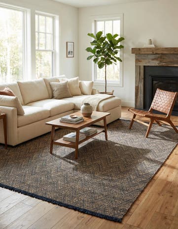 10' x 14' 1 Handmade Braided Jute Rug