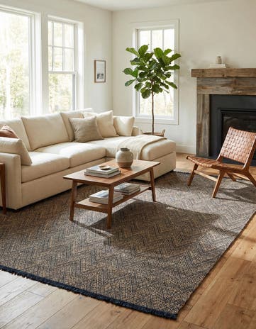 10' x 14' 1 Handmade Braided Jute Rug