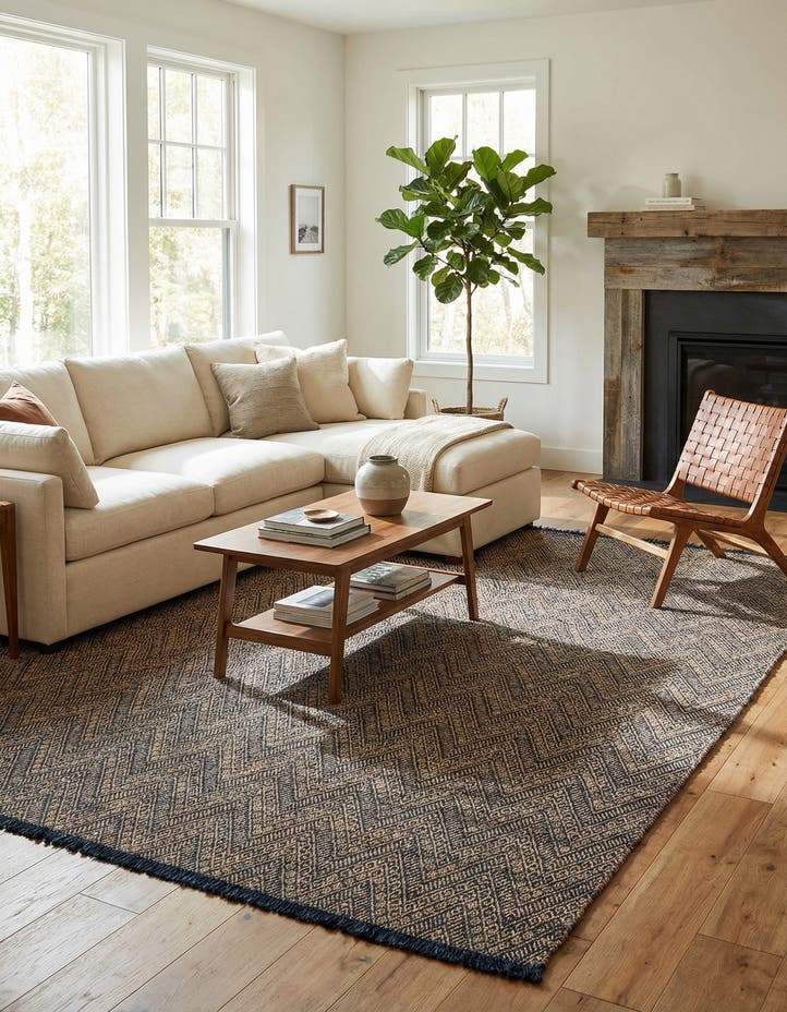 10' x 14' 1 Handmade Braided Jute Rug
