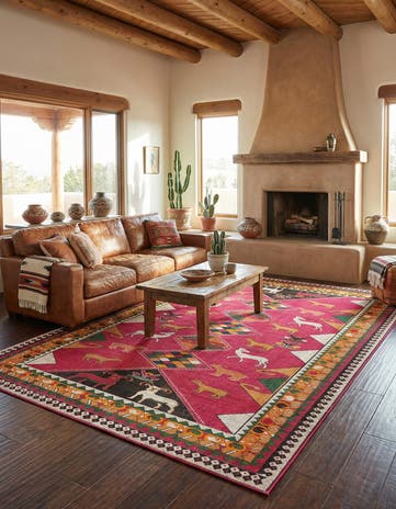 Pink Washable Mesa Rug