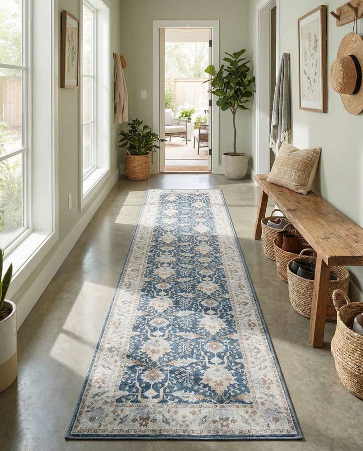 2' 7 x 12' Washable Timeless Runner Rug