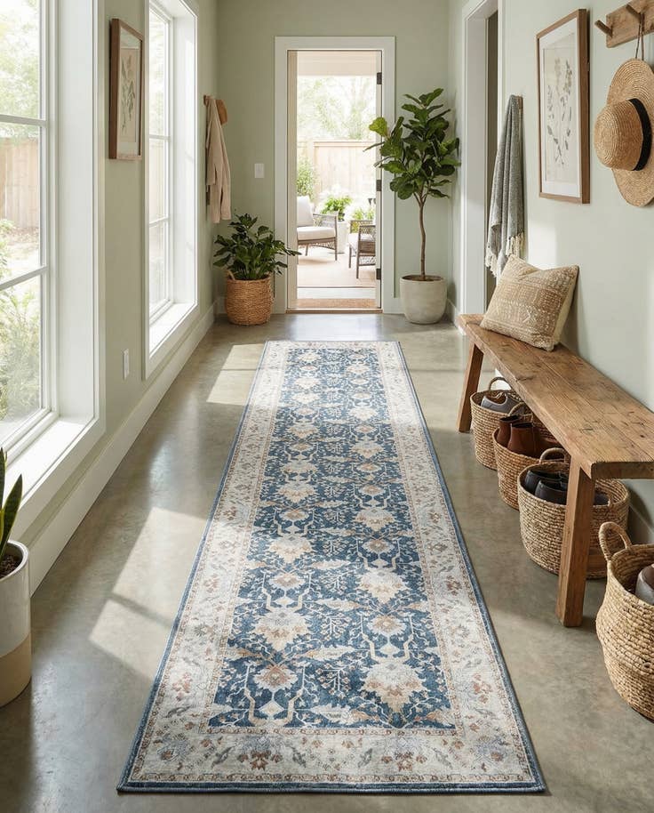 Detail image of 2' 7 x 12' Washable Timeless Runner Rug