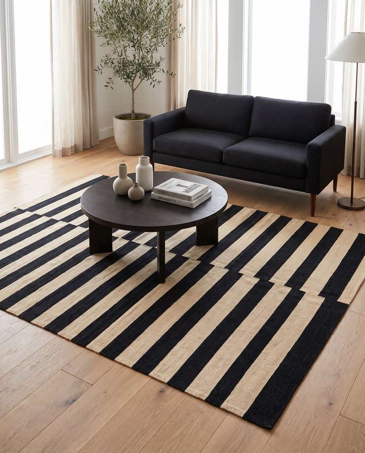 5' 2 x 6' 2 Hand Woven Kilim Modern Wool Rug