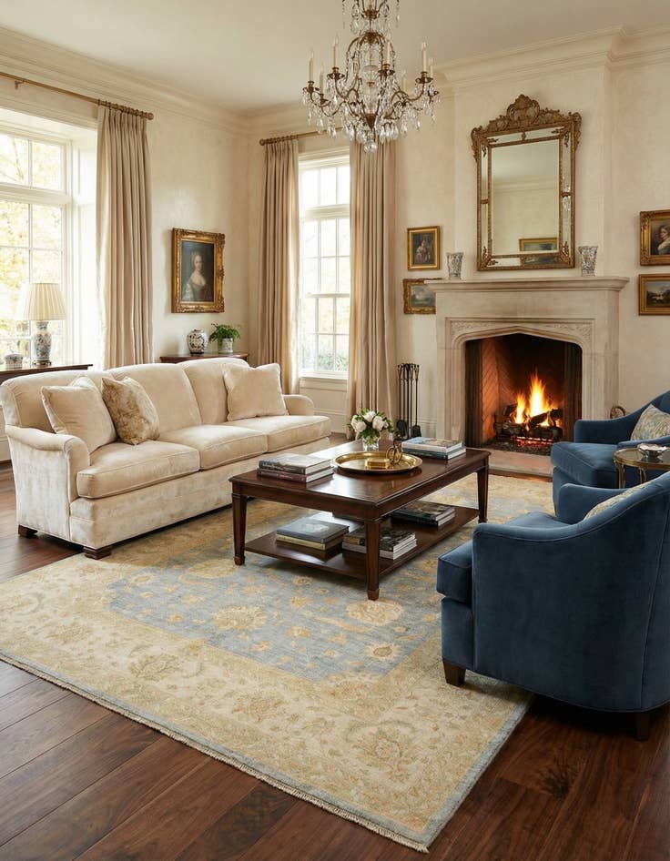 Detail image of 8' 5 x 11' 5 Kaizar Wool Rug