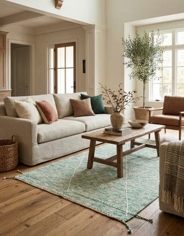 5' x 8' Hand Knotted Moroccan Wool Rug
