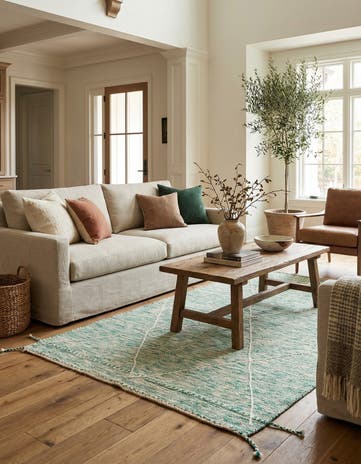 5' x 8' Hand Knotted Moroccan Wool Rug