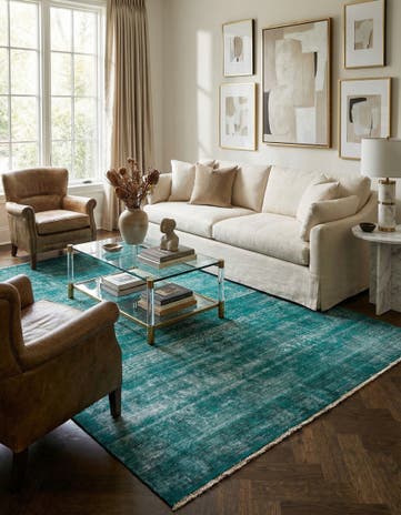 6' 5 x 9' 6 Hand Knotted Ultra Vintage Persian Wool Rug