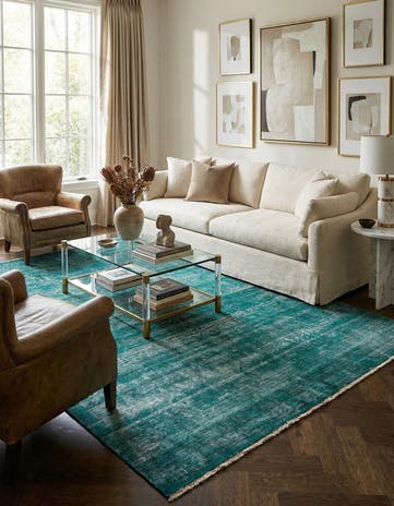 6' 5 x 9' 6 Hand Knotted Ultra Vintage Persian Wool Rug