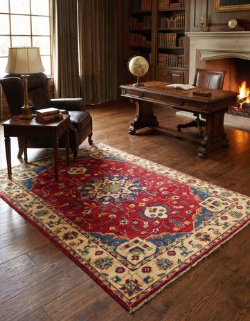 4' x 6' Hand Knotted Kazak Rug