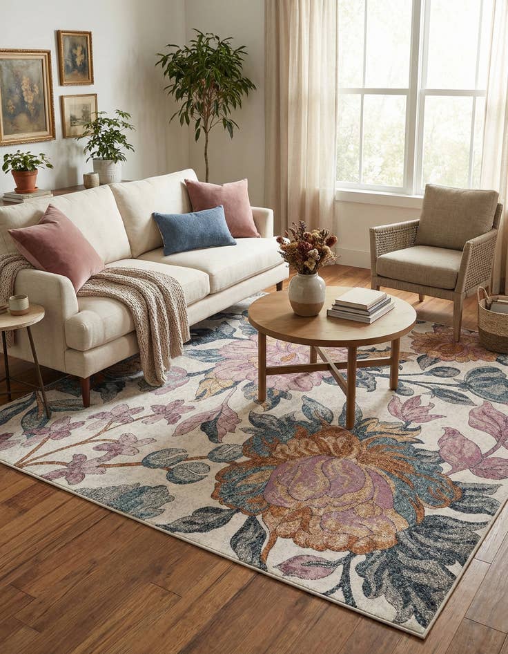 Detail image of  8' x 8' Blossom Square Rug