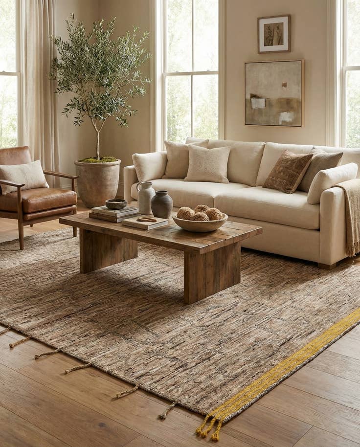 Detail image of 8' 3 x 9' 10 Hand Knotted Moroccan Wool Rug