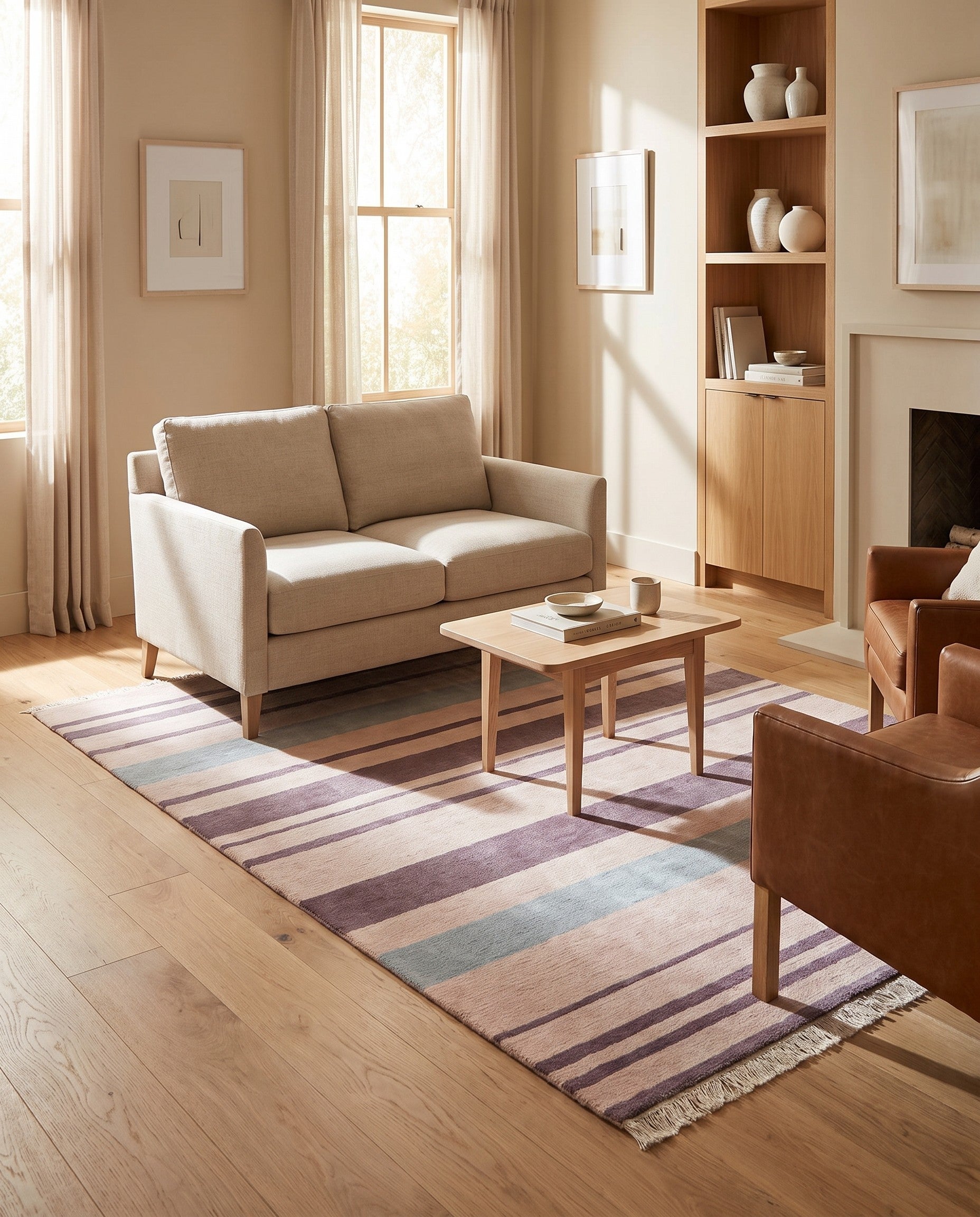 4' 11 x 6' 7 Hand Knotted Darya Wool Rug