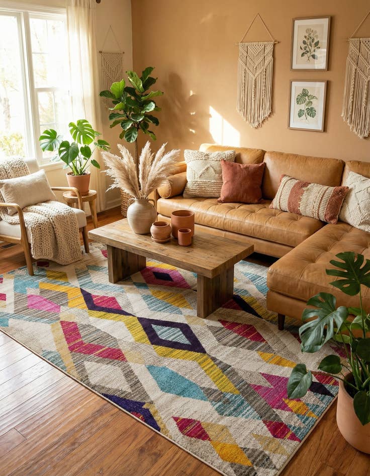 Detail image of  8' x 11'  Washable Mesa Rug