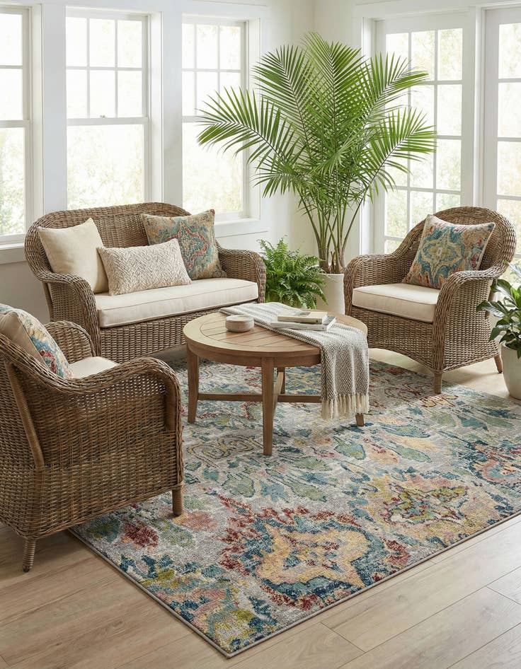 Detail image of  6' x 6' Charleston Square Rug