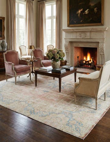 9' 9 x 11' 3 Vintage Royal Wool Square Rug