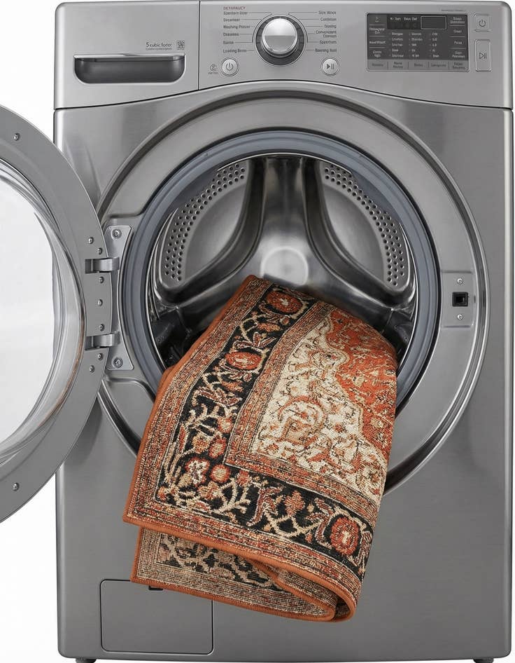 Detail image of 4' x 6'  Washable Traditional Indoor / Outdoor Rug