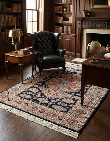 4' 5 x 6' Hand Knotted Bokhara Oriental Wool Rug