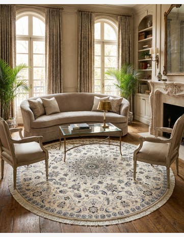 6' 11 x 7' Nain Round Rug