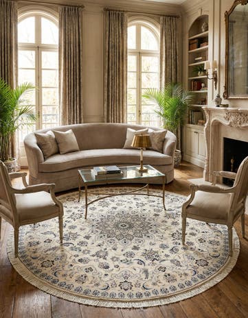 6' 11 x 7' Nain Round Rug