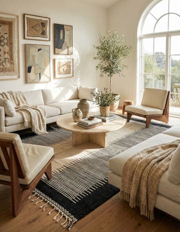 7' 4 x 11' 3 Hand Knotted Moroccan Wool Rug