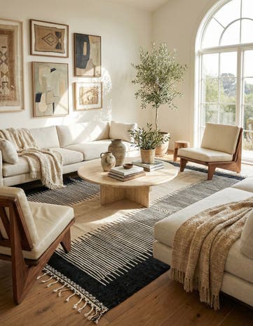 7' 4 x 11' 3 Hand Knotted Moroccan Wool Rug