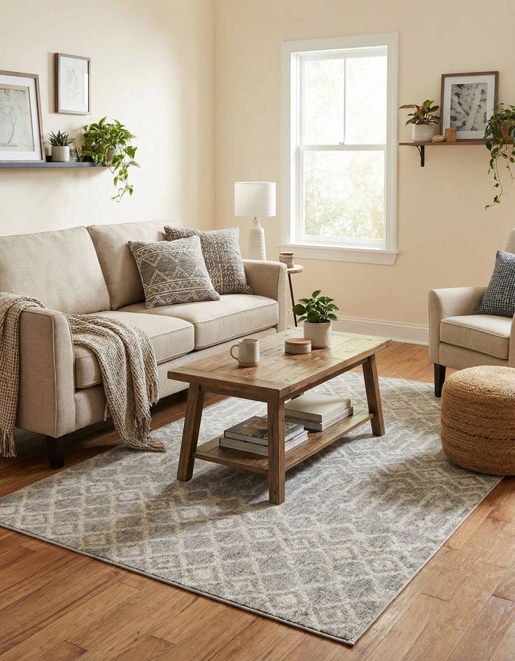 Detail image of  4' x 6' Eco Trellis Rug