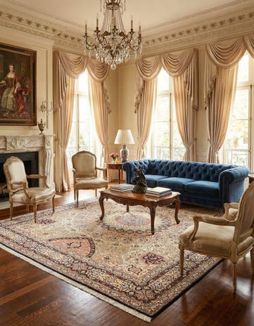 6' 8 x 8' 3 Hand Knotted Tabriz Persian Rug