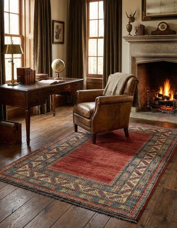 3' 8 x 5' 9 Hand Knotted Kazak Wool Rug