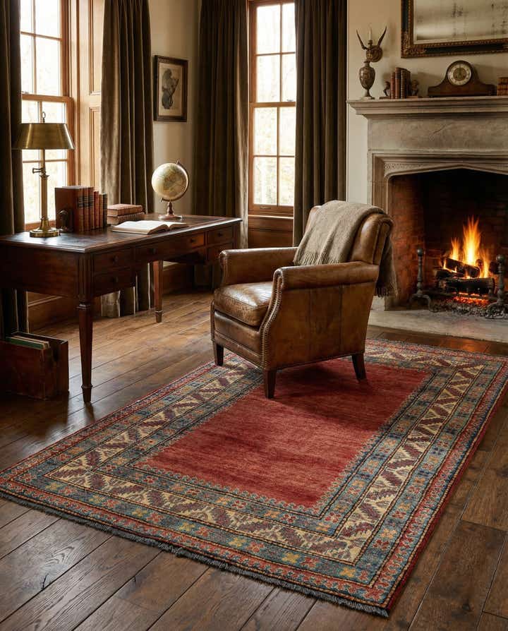 3' 8 x 5' 9 Hand Knotted Kazak Wool Rug