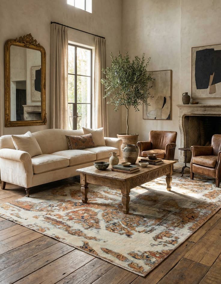 Detail image of 5' 2 x 8'  Hand Knotted Ultra Vintage Persian Wool Rug