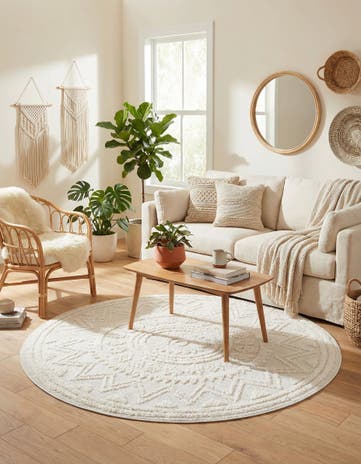 6' x 6' Boho Round Rug