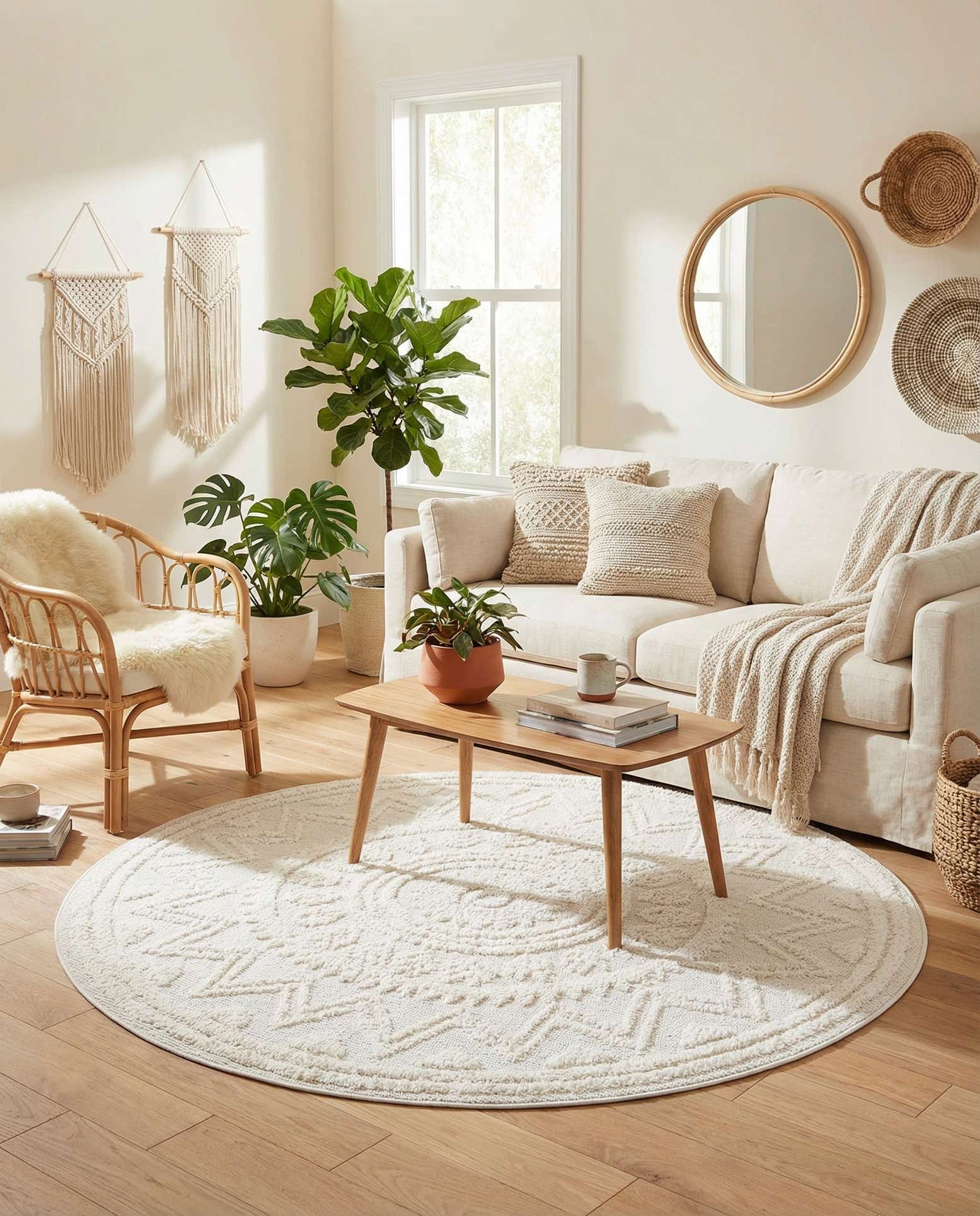 6' x 6' Boho Round Rug