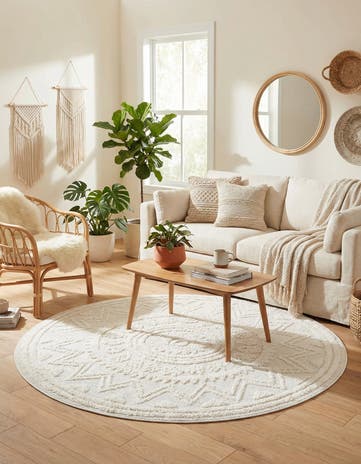 6' x 6' Boho Round Rug