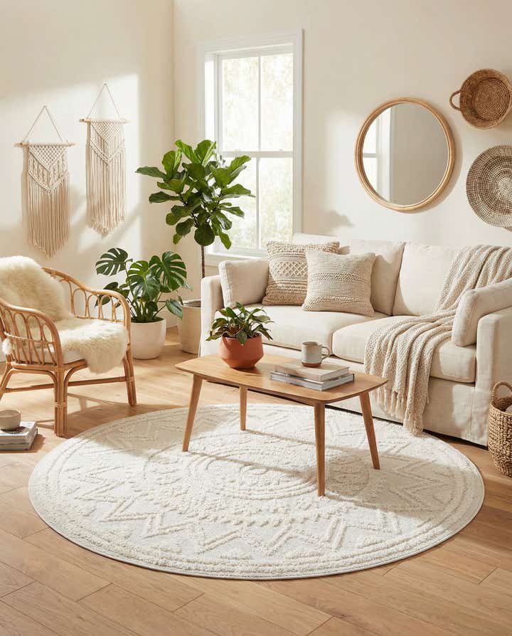 6' x 6' Boho Round Rug